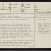 Kinbrace Hill, NC82NE 1, Ordnance Survey index card, page number 1, Recto