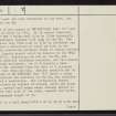 Kinbrace Hill, NC82NE 1, Ordnance Survey index card, page number 2, Verso