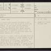 Suisgill, NC82NE 12, Ordnance Survey index card, page number 1, Recto