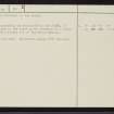 Suisgill, NC82NE 12, Ordnance Survey index card, page number 2, Verso