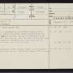 Suisgill, NC82NE 15, Ordnance Survey index card, page number 1, Recto