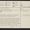 Auchnasheenish, NC82NW 11, Ordnance Survey index card, page number 1, Recto