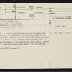 Auchnasheenish, NC82NW 13, Ordnance Survey index card, page number 1, Recto