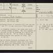 Learable Hill, NC82SE 12, Ordnance Survey index card, page number 1, Recto