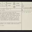 Halliagarry Burn, NC82SE 23, Ordnance Survey index card, page number 1, Recto