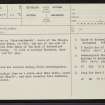 Greamachary, NC83NE 1, Ordnance Survey index card, page number 1, Recto