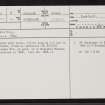 Achentoul, NC83SE 8, Ordnance Survey index card, page number 1, Recto