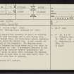 Ach' Na H-Uai', NC83SW 18, Ordnance Survey index card, page number 1, Recto