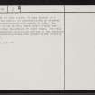 Dail Dhonuill, NC84NE 3, Ordnance Survey index card, page number 2, Verso