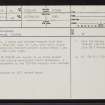 Forsinain, NC84NE 11, Ordnance Survey index card, page number 1, Recto