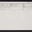 Forsinard Lodge, NC84SE 4, Ordnance Survey index card, Recto