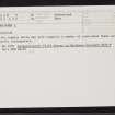 Forsinard, NC84SE 9, Ordnance Survey index card, Recto