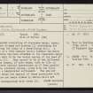 Dalhalvaig, NC85NE 3, Ordnance Survey index card, page number 1, Recto