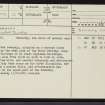 Brarathy, NC85NW 1, Ordnance Survey index card, page number 1, Recto