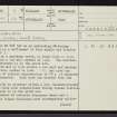 Dalhalvaig, NC85SE 6, Ordnance Survey index card, page number 1, Recto