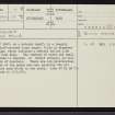 Dalhalvaig, NC85SE 14, Ordnance Survey index card, page number 1, Recto