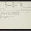 Breacrie, NC85SE 17, Ordnance Survey index card, page number 1, Recto