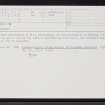 Breacrie, NC85SE 26, Ordnance Survey index card, Recto