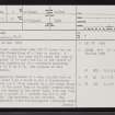 An Dun, NC86NE 2, Ordnance Survey index card, page number 1, Recto