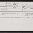 Allt Domhaich, NC86NE 8, Ordnance Survey index card, page number 1, Recto