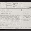 Melvich, NC86SE 1, Ordnance Survey index card, page number 1, Recto