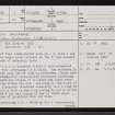 Strath Halladale, NC86SE 3, Ordnance Survey index card, page number 1, Recto