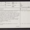 Bighouse, NC86SE 8, Ordnance Survey index card, page number 1, Recto