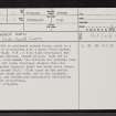 Armadale Burn, NC86SW 12, Ordnance Survey index card, page number 1, Recto