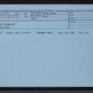 Dail A' Bhaite, NC86SW 14, Ordnance Survey index card, Recto