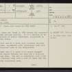 Lothbeg, NC90NE 1, Ordnance Survey index card, page number 1, Recto