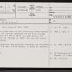 Lothbeg, NC90NE 3, Ordnance Survey index card, page number 1, Recto