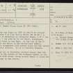Kintradwell, NC90NW 15, Ordnance Survey index card, page number 1, Recto