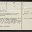 Achrimsdale, NC90NW 17, Ordnance Survey index card, page number 1, Recto