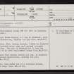 Kintradwell Links, NC90NW 27, Ordnance Survey index card, page number 1, Recto