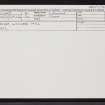 Brora, Woollen Mill, NC90SW 9, Ordnance Survey index card, Recto