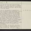 Badiepullacher, NC91NE 1, Ordnance Survey index card, page number 2, Verso