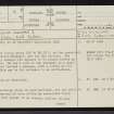Allt Cille Pheadair, NC91NE 3, Ordnance Survey index card, page number 1, Recto