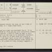 Torrish Burn, NC91NE 9, Ordnance Survey index card, page number 1, Recto
