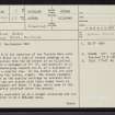 Torrish Burn, NC91NE 11, Ordnance Survey index card, page number 1, Recto