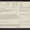 Torrish Burn, NC91NE 12, Ordnance Survey index card, page number 1, Recto