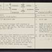 Kilphedir, NC91NE 25, Ordnance Survey index card, page number 1, Recto