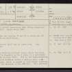 Allt Cille Pheadair, NC91NE 28, Ordnance Survey index card, page number 1, Recto