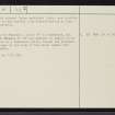 Kilphedir, NC91NE 32, Ordnance Survey index card, page number 2, Verso