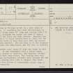 Torrish, NC91NE 37, Ordnance Survey index card, page number 1, Recto