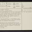 Clais Rath Fhinn, NC91NE 50, Ordnance Survey index card, page number 1, Recto