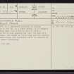 Oulmsdale Burn, NC91NE 55, Ordnance Survey index card, page number 1, Recto