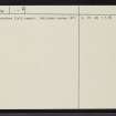 Balvalaich, NC91NW 14, Ordnance Survey index card, page number 2, Verso