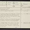 St. Donnan's Chair, NC91NW 21, Ordnance Survey index card, page number 1, Recto