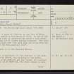 Crackaig, NC91SE 8, Ordnance Survey index card, page number 1, Recto