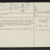 Culgower, NC91SE 10, Ordnance Survey index card, page number 1, Recto